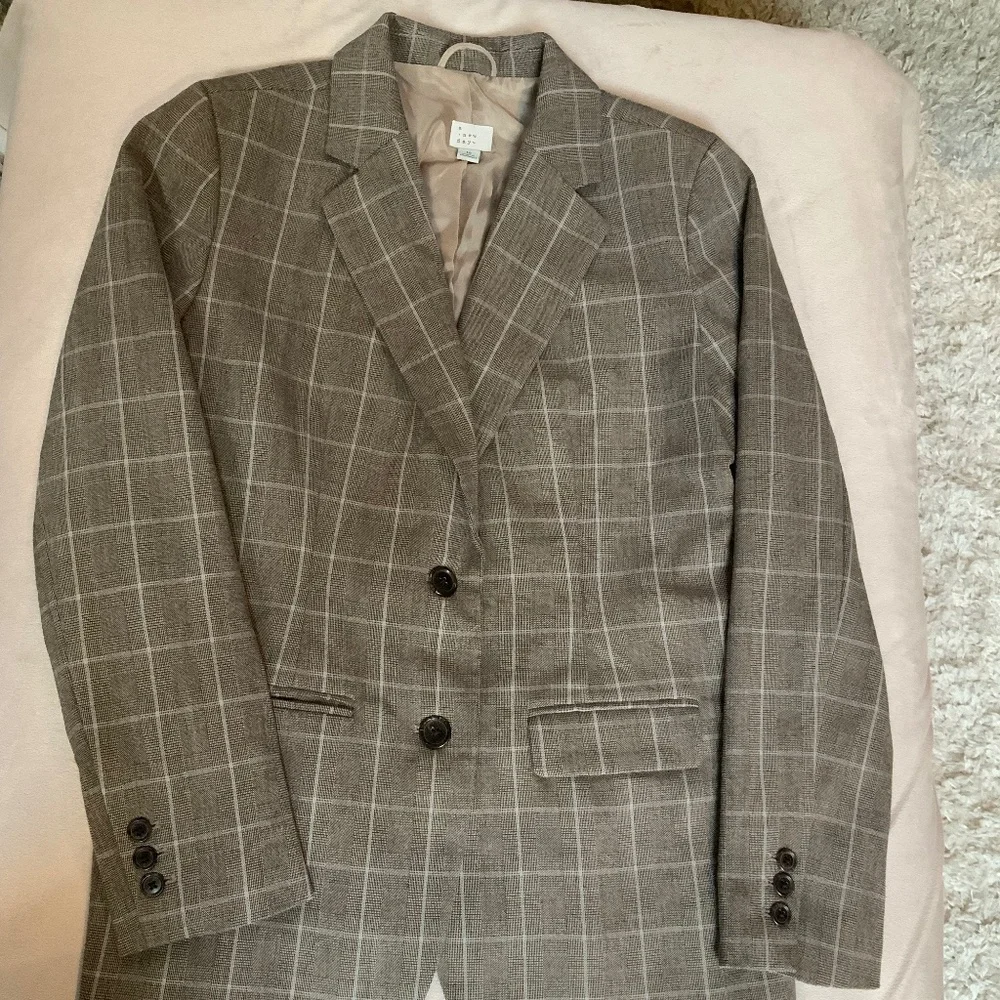 A New Day Brown Plaid Blazer 10 Officecore Cottagecore Fall Electic Grandpa